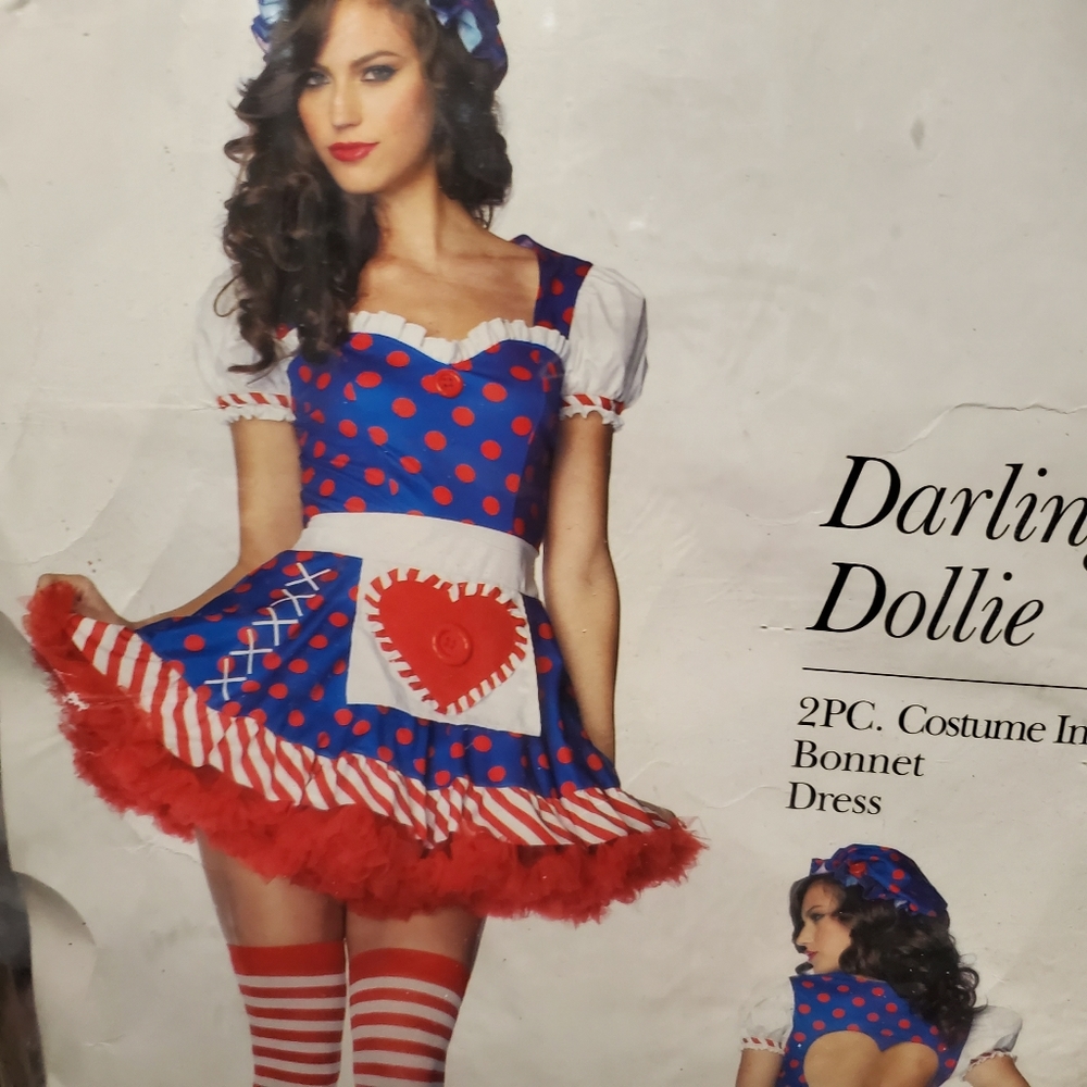 Leg Avenue Blue and Red Darling Dollie Costume Dress